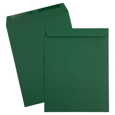 JAM Paper Catalog Envelope 10" x 13", Dark Green, 50/Pack (31287538i)