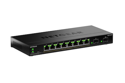 Netgear S350 Series 8-Port Gigabit PoE Smart Switch, 1000Mbps, Black (GS310TP-200NAS)