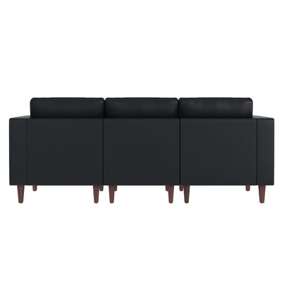 Flash Furniture Hercules Artemis LeatherSoft Reception Sofa, Black (ZB89213SBLK)