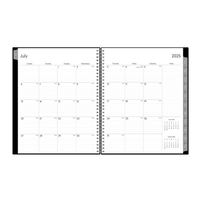 2025-2026 Blue Sky Enterprise 8.5" x 11" Academic Year Weekly & Monthly Planner, Plastic Cover, Black (130609-A26)