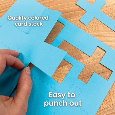 FreshCut Crafts Punch Out Paper Cutouts, Religious Shapes, Cross, Heart & Fish, 232 Pieces (FCC850054391254)