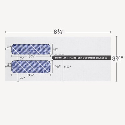 Adams 2025 1099 Tax Envelopes, 3-Up Format, Double-Window, Security Tinted, Peel & Seal, White, 25/Pack (STAX3-25)