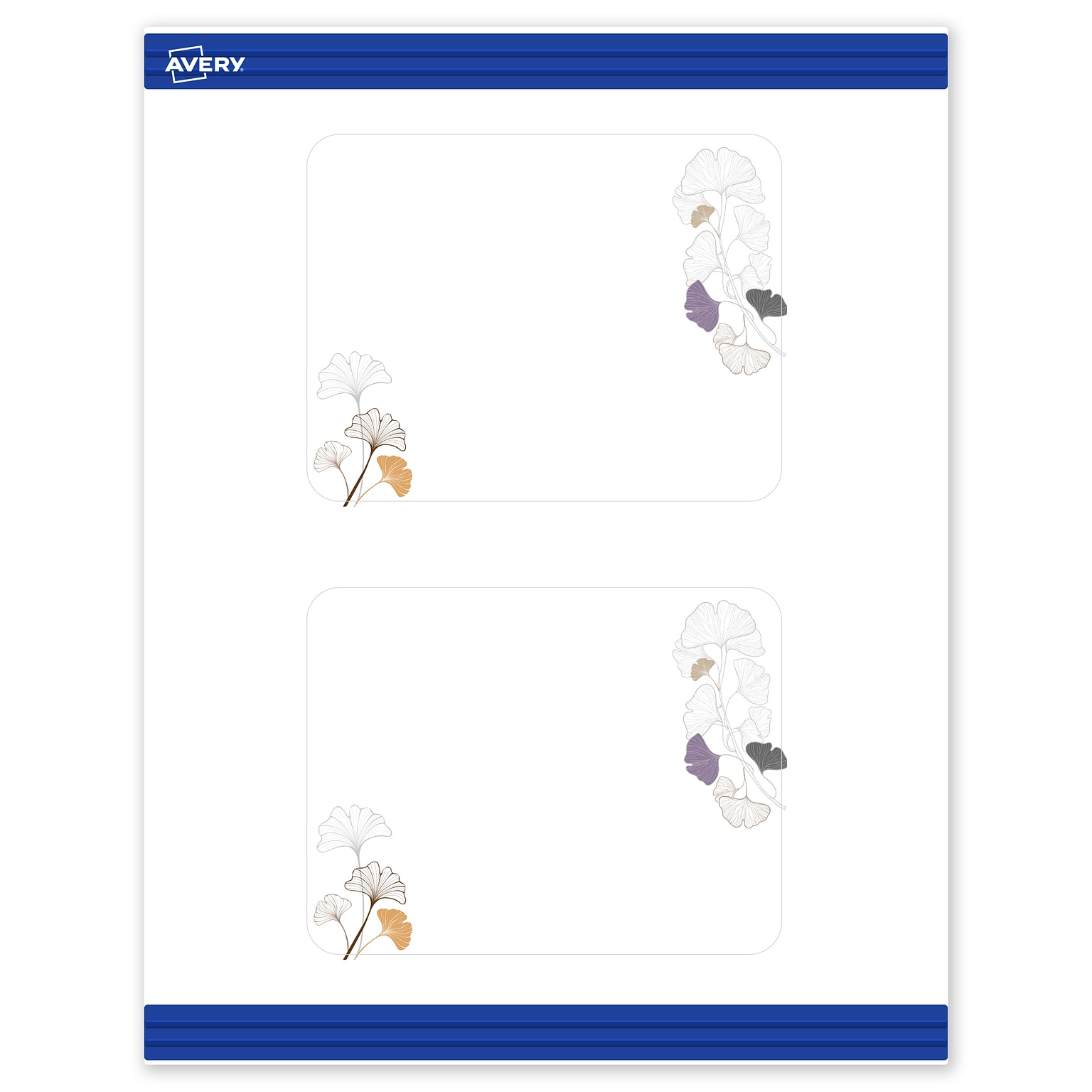 Avery Floral Design Matte Blank Card, White, 20/Pack (S00-F4E)