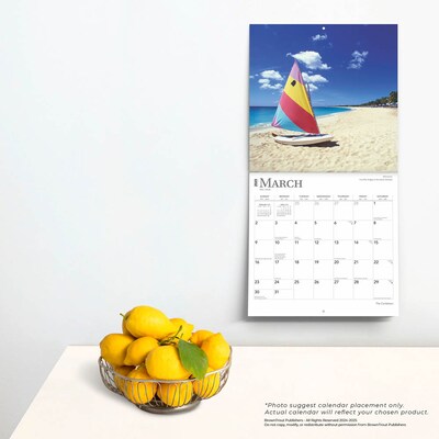 2025 BrownTrout The Caribbean 12" x 12" Monthly  Wall Calendar (9781975474584)