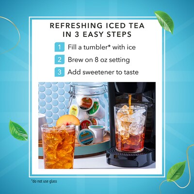 Twinings Brew Over Ice Peach Iced Black Tea, Keurig® K-Cup® Pods, 24/Box (F17280)