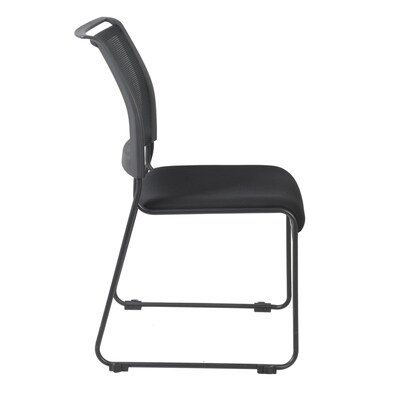 Regency Maxx Mesh Stacking Office Chair, Fabric Seat, Black, 6/Pack (4300BK6PK)