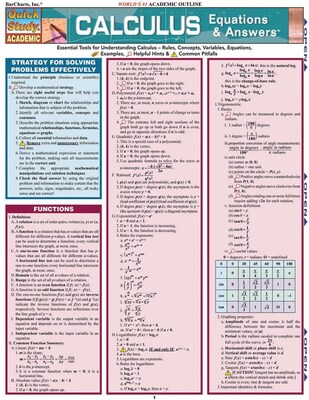 BarCharts, Inc. QuickStudy® Calculus Reference Set (9781423230274)
