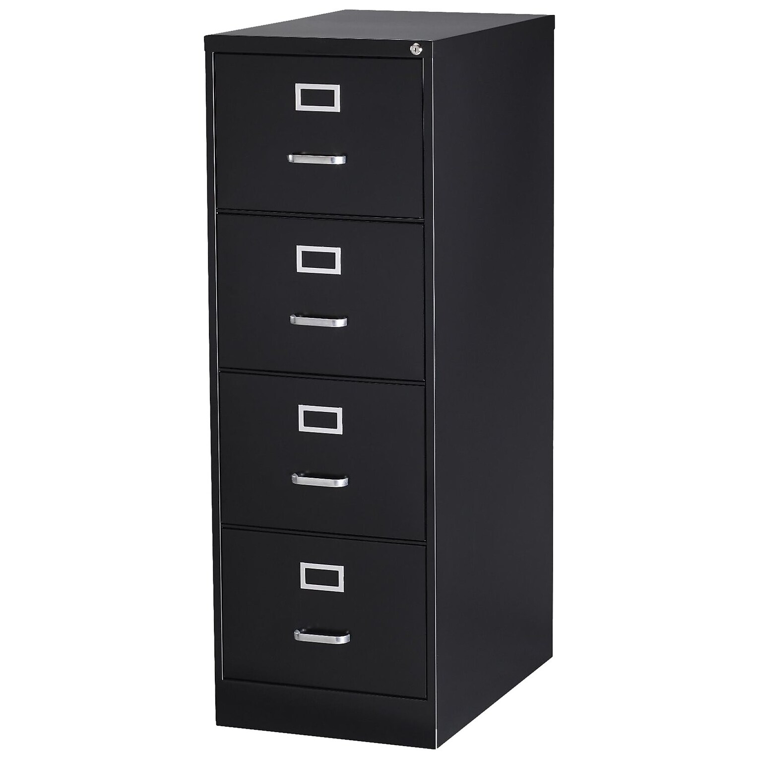 Quill Brand® Commercial 4 File Drawer Vertical File Cabinet, Locking, Black, Legal, 26.5D (13450D)
