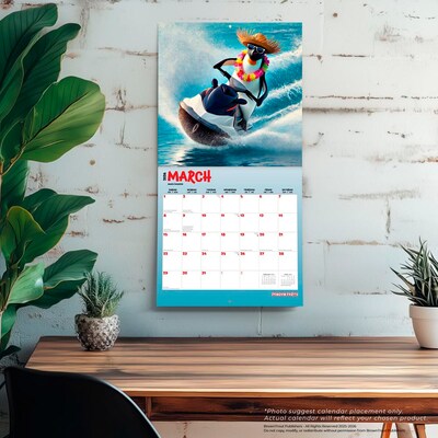 2026 BrownTrout Penguin Party 12" x 12" Monthly Wall Calendar (9798330707256)