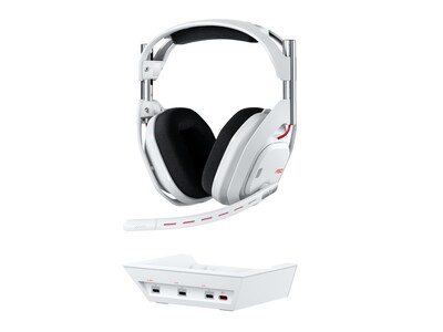 Logitech ASTRO A50 Wireless Noise Canceling Bluetooth Dolby Atmos Gaming Headset, USB-C, White (939-002229)
