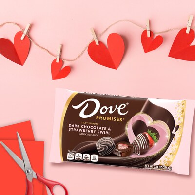 Dove Promises Silky Smooth Strawberry Swirl? & Dark Chocolate Pieces, 7.94 oz. (MMM59648)