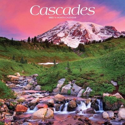 2023 BrownTrout Cascades 12 x 12 Monthly Wall Calendar (9781975451424)