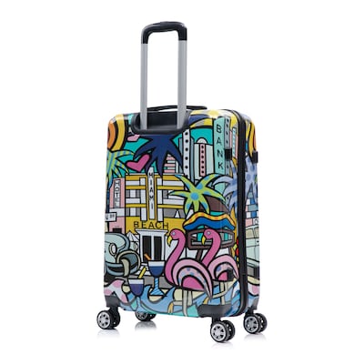 InUSA 24" Hardside Miami Suitcase, 4-Wheeled Spinner, TSA Checkpoint Friendly, Miami (IUAPC00M-MIA)