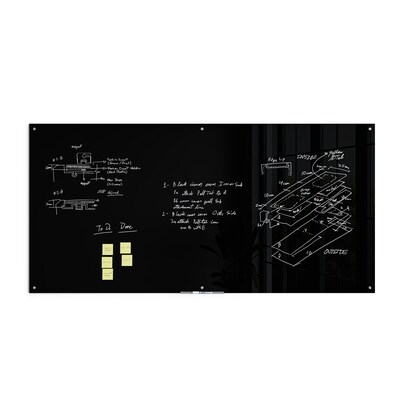 U Brands Glass Dry-Erase Whiteboard, 8' x 4' (3015U00-01)