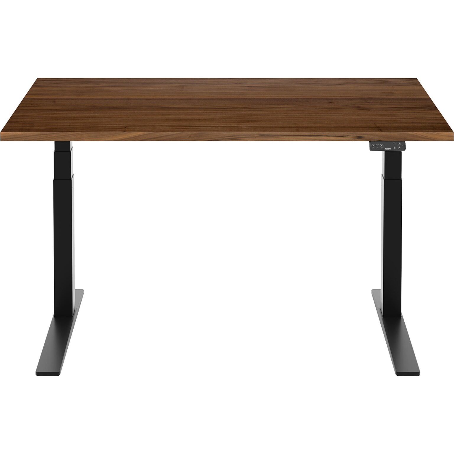 FlexiSpot E7 Pro 60W Electric Adjustable Standing Desk, Black Walnut/Black (E7BPRO6030-BW)