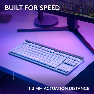 Logitech G515 LIGHTSPEED TKL Ergonomic Gaming Mechanical Keyboard, White (920-012535)