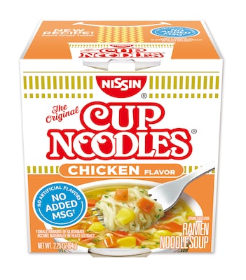 Nissin Cup Noodles Chicken Ramen Noodle Soup, 2.25 oz., 12/Carton (23003)