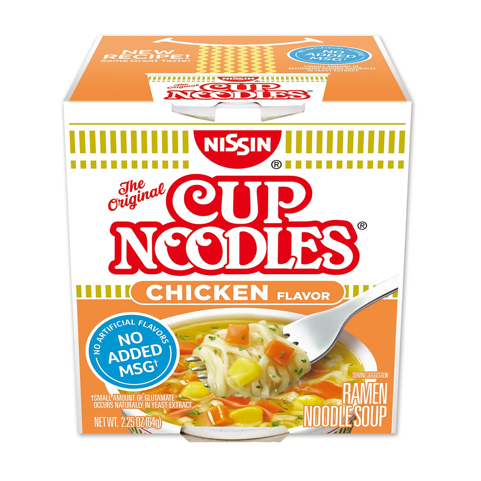 Nissin Cup Noodles Chicken Ramen Noodle Soup, 2.25 oz., 12/Carton (23003)