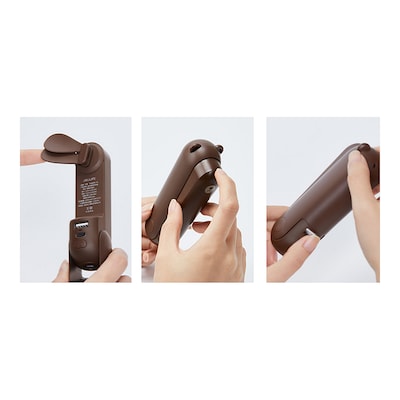 JisuLife F8 Handheld Fan, Brown, 2/Pack (F8-Brown-KIT-2)