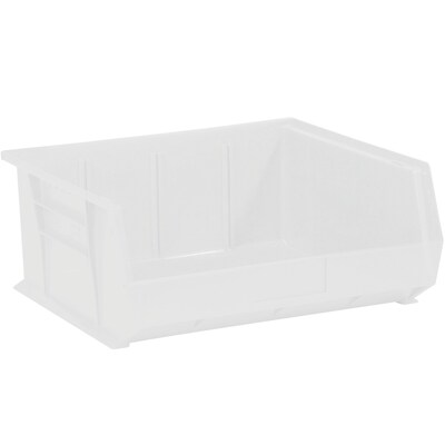 Quill Brand Stack & Hang Storage Bins, Clear, 6/Carton (BINP1516CL)