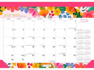 2023-2024 Plato Bonnie Marcus 14 x 10 Academic & Calendar Monthly Desk Pad Calendar (9781975472085)