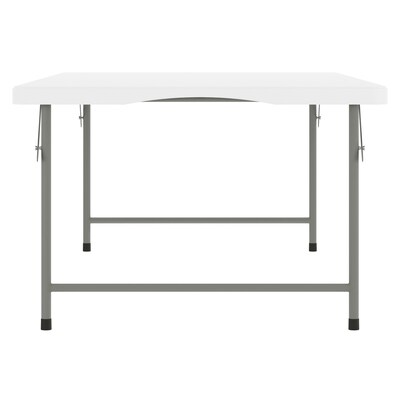 Flash Furniture Paige Rectangle Kid's Plastic Folding Table, 29"W x 60"D x 18.75"H, Granite White (RB3060FHKIDWH)