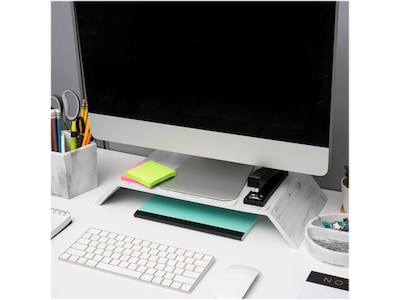 Mind Reader Contemporary Monitor Stand and Laptop Riser, White (MARMON-WHT)
