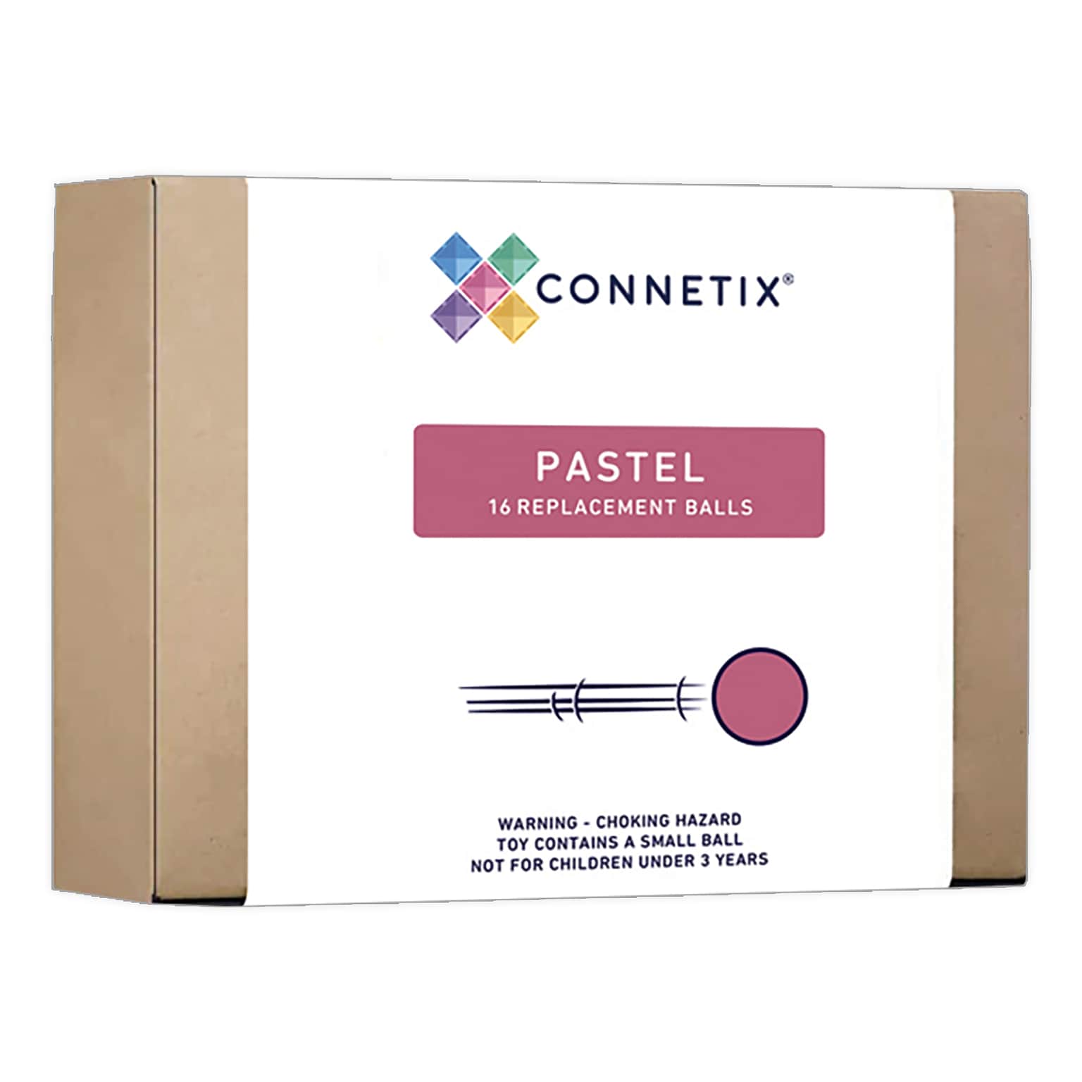 Connetix Magnetic Tiles Pastel Ball Pack, 16 Pieces (CNTP00016BA)