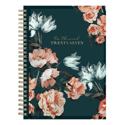 2027 Blue Sky Life-Note It Dania Dark 5.875 x 8.625 Calendar Year Weekly & Monthly Planner, Plastic Cover (139478-27)