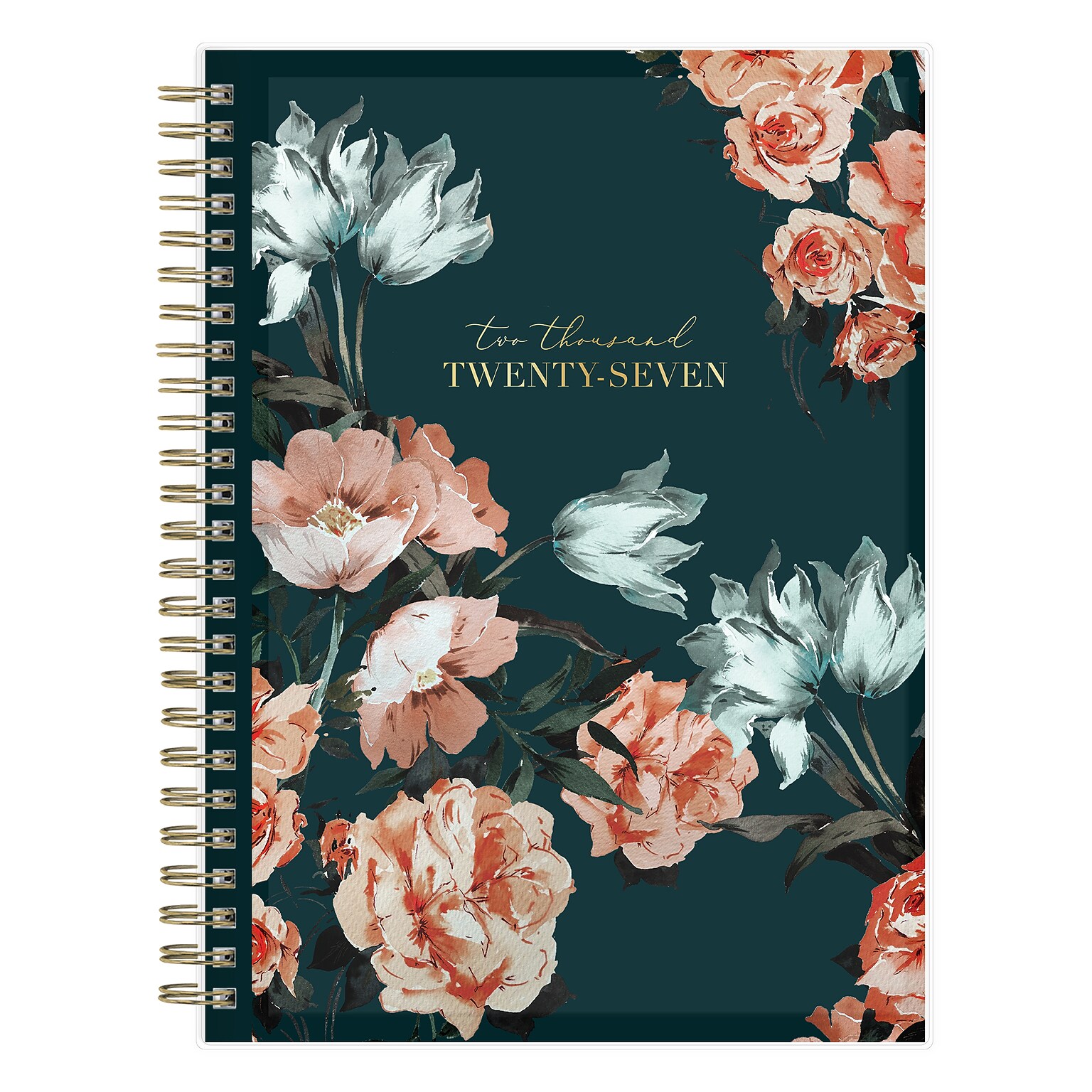 2027 Blue Sky Life-Note It Dania Dark 5.875 x 8.625 Calendar Year Weekly & Monthly Planner, Plastic Cover (139478-27)