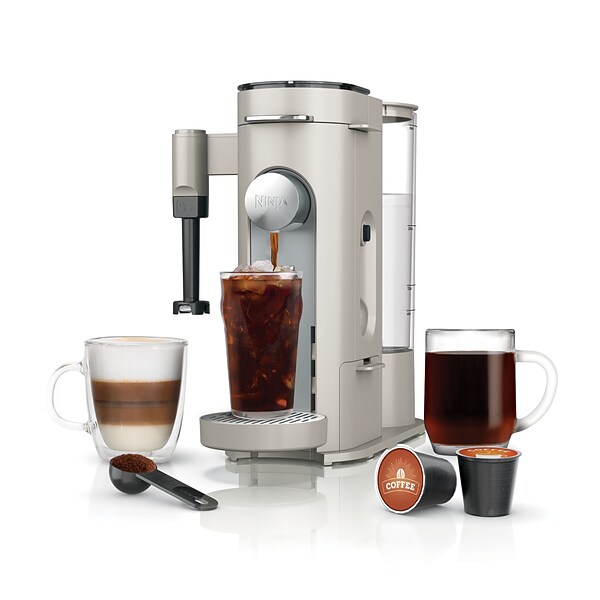 Ninja 3-Cups Single Serve Coffee Maker, Stone (PB051ST) | Quill.com