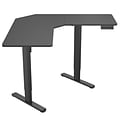 Mount-It! 47W Electric L-Shaped Corner Adjustable Standing Desk, Black (MI-15003)