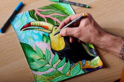 Staedtler Basic Colours Pigment Brush Pens, Assorted Basic Colors, 12/Pack (371 C12-1)