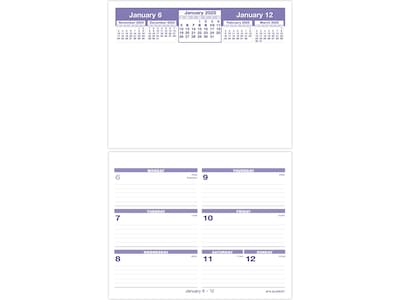 2025 AT-A-GLANCE Flip-A-Week 7 x 5.5 Weekly Desk Calendar Refill, White/Blue (SW705X-50-25)