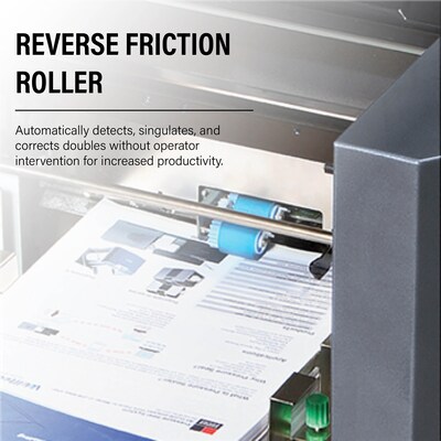 MBM ES8500 Pressure Sealer, Capacity 9,000 Sheets/Hour, V, C, F, Double Parallel, Window Folds, Angled Seal, White  (ES0790)