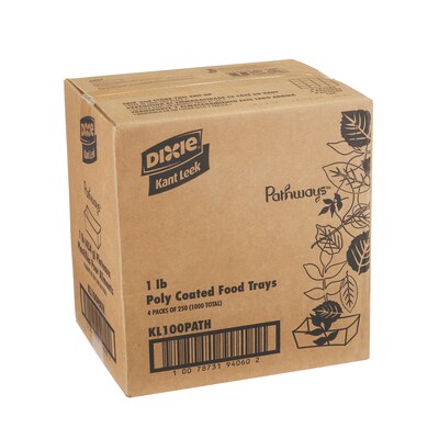 Dixie Pathways Kant Leek Polycoated Paper Food Tray by GP PRO, 1000/Carton (KL100PATH)