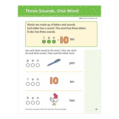 Evan-Moor Early Learning Spelling Activity Book Bundle, Grade PreK Workbook, 2 Books/Set (EMC6274)