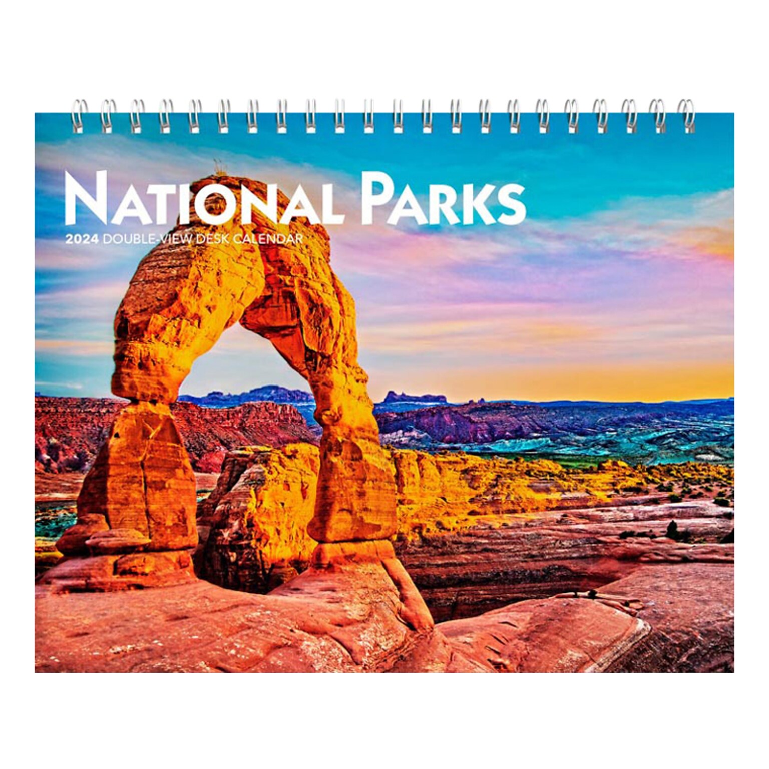 2024 BrownTrout National Parks 7.5" x 6" Monthly DoubleView Easel Desk