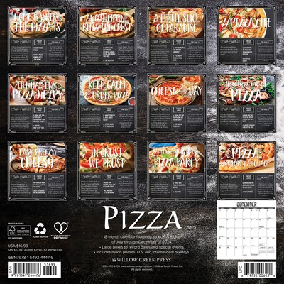 2025 Willow Creek Pizza 12 x 12 Monthly Wall Calendar (44476)