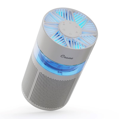 Crane True HEPA Tabletop Air Purifier, 200 sq. ft., White (EE-5076)