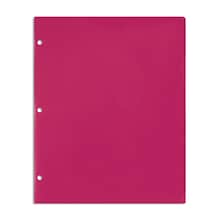 Staples® 3-Hole Punched 2-Pocket Portfolios, Pink (52810)