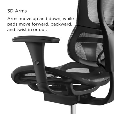 Workplace2.0 Lawton Ergonomic Mesh Swivel Task Chair, Black (UN62655)