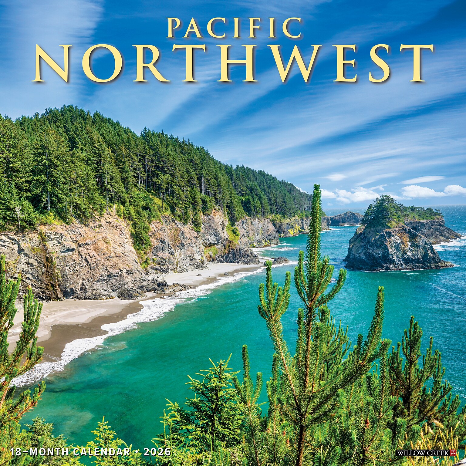 2026 Willow Creek Pacific Northwest 12 x 12 Monthly Wall Calendar (52280)