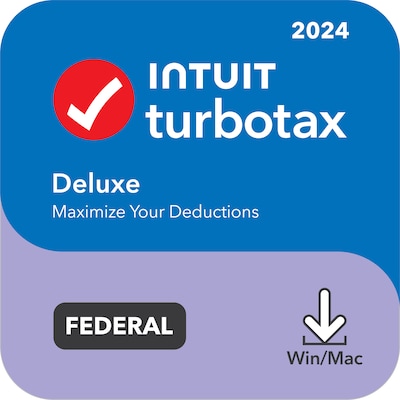 TurboTax Deluxe 2024 1 User, Windows/Mac, Download (5108973)