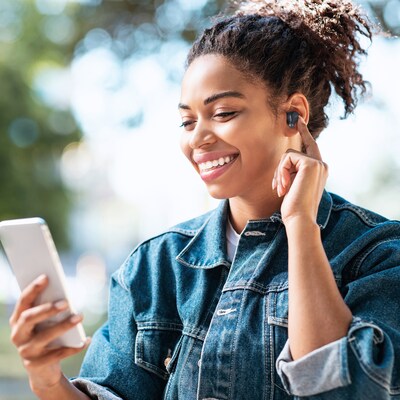 JVC Marshmallow Plus True Wireless Active Noise Canceling Earbuds with Microphone & Charging Case, Bluetooth, HA-A25T (Black)