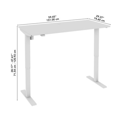 Bush Business Furniture Move 40 Series 60"W Electric Height Adjustable Standing Desk, Hansen Cherry/Cool Gray (M4S6030HCSK)