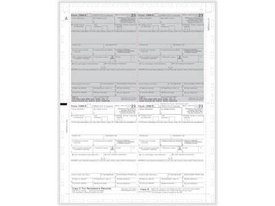 ComplyRight 2023 1099-R Tax Form, 4-Up, Copy B, C, 2, 2, 500/Pack (PS284)