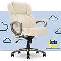 Serta Works Bonded Leather Executive Office Chair, American Beige (CH200112)