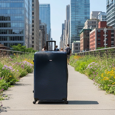 DUKAP Inception 33.86" Hardside Suitcase, 4-Wheeled Spinner, TSA Checkpoint Friendly, Black (DKINC00XL-BLK)