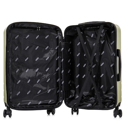 DUKAP Zahav 25.78" Hardside Suitcase, 4-Wheeled Spinner, TSA Checkpoint Friendly, Green (DKZAH00M-GRN)